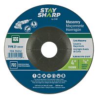 4" x 1/8"  Depressed Center Wheel Masonry Grinding Flat Wheel Type 27  Professional Abrasive  